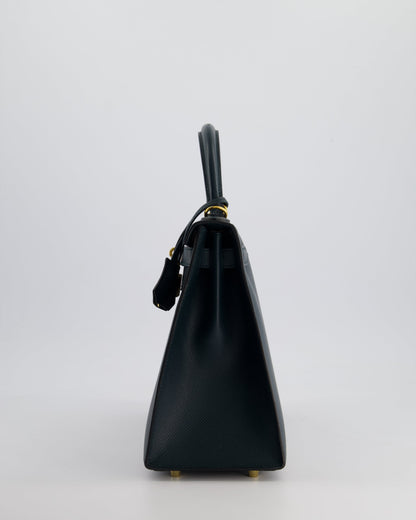 Hermès Kelly 28cm Bag in Vert Cypress Epsom Leather with Gold Hardware