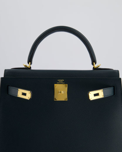 Hermès Kelly 28cm Bag in Vert Cypress Epsom Leather with Gold Hardware