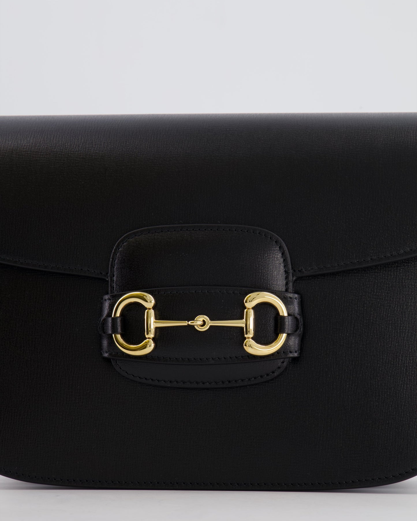 Gucci Horsebit 1955 Black Leather Medium Shoulder Bag with Gold Hardware RRP £2,650