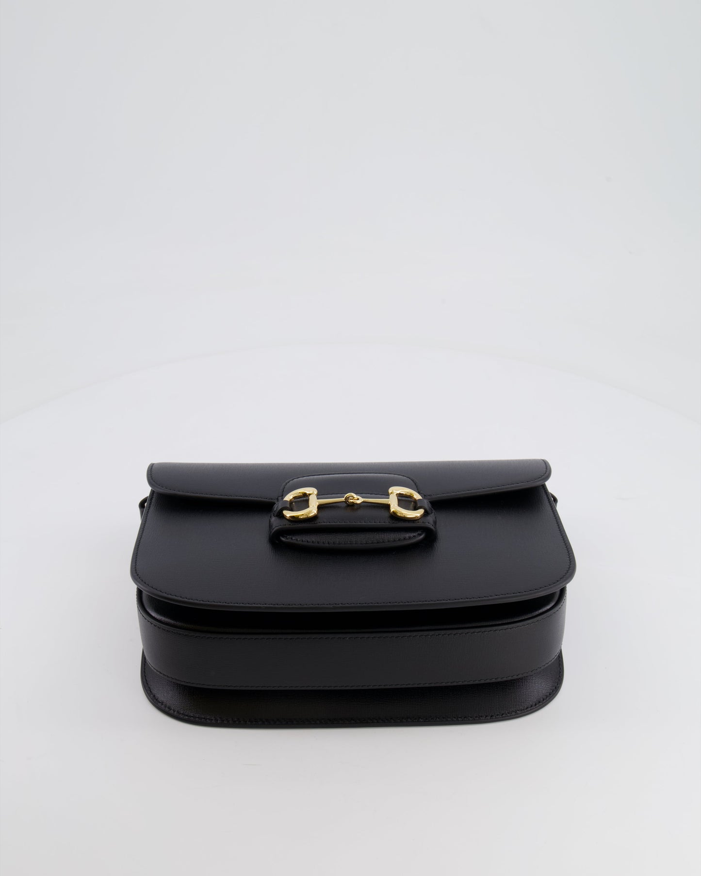 Gucci Horsebit 1955 Black Leather Medium Shoulder Bag with Gold Hardware RRP £2,650
