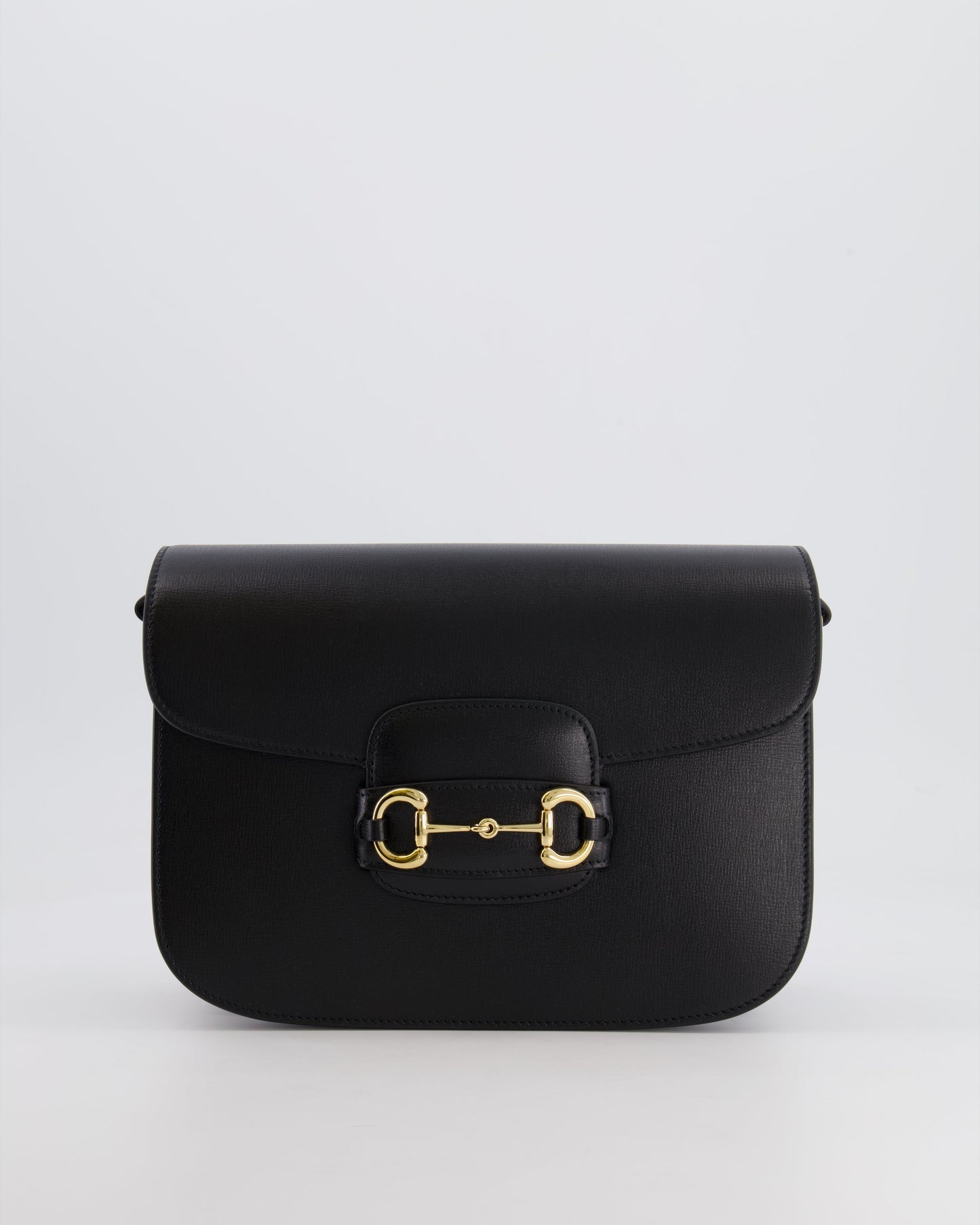 Gucci Horsebit 1955 Black Leather Medium Shoulder Bag with Gold Hardware RRP £2,650