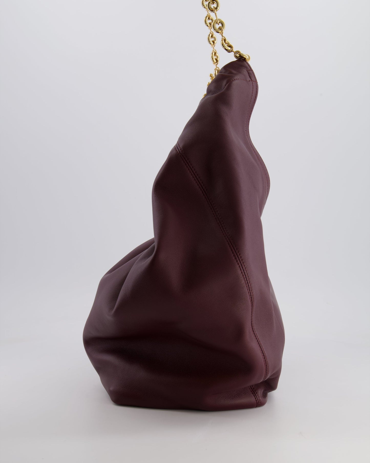 *HOT* Loewe Dark Burgundy Medium Squeeze Bag in Nappa Lambskin Leather and Gold Hardware RRP £3,650