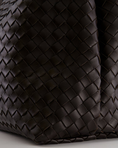 Bottega Veneta Fondant Andiamo Large Intrecciato Leather Top Handle Bag with Sliding Cross-Body and Gold Knot Hardware RRP £6,090