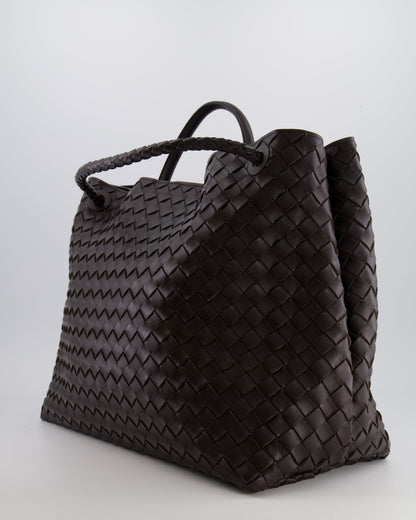 Bottega Veneta Fondant Andiamo Large Intrecciato Leather Top Handle Bag with Sliding Cross-Body and Gold Knot Hardware RRP £6,090