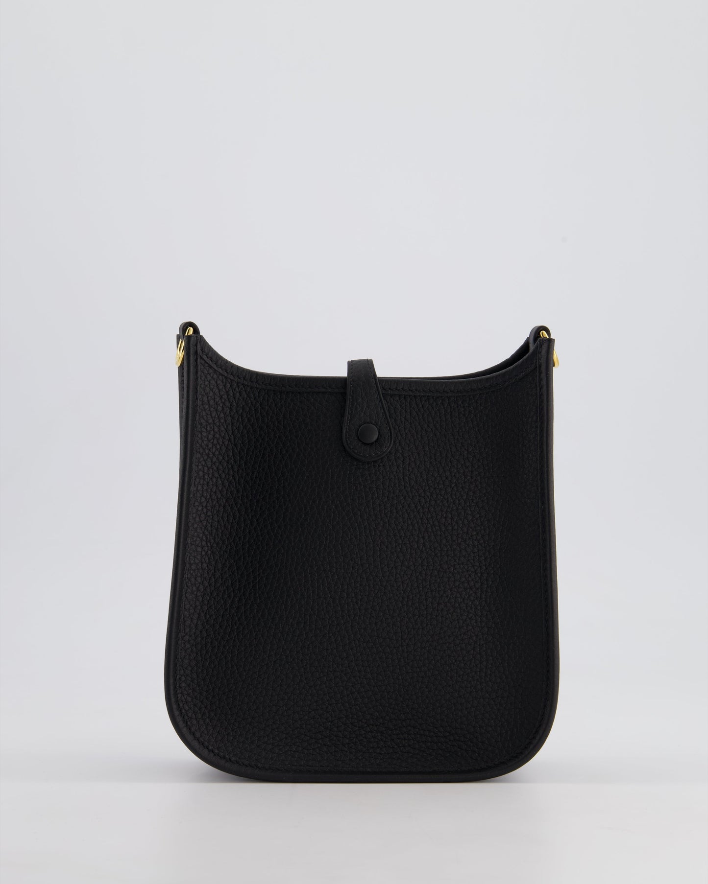 Hermès Mini Evelyne 16 Bag in Noir Clemence Leather with Gold Hardware