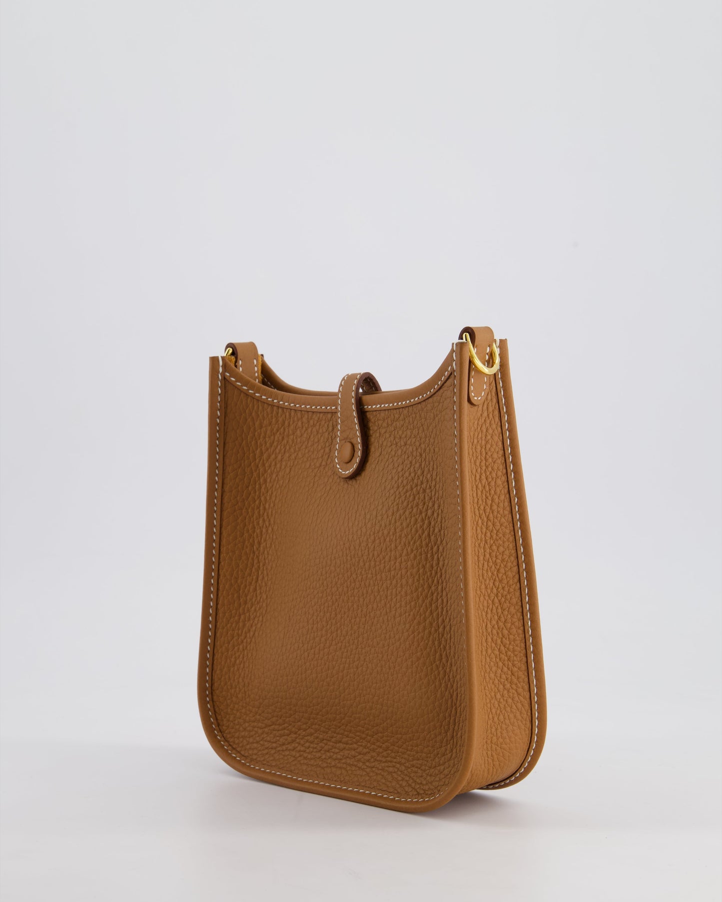 Hermès Mini Evelyne 16 Bag in Gold Clemence Leather with Gold Hardware