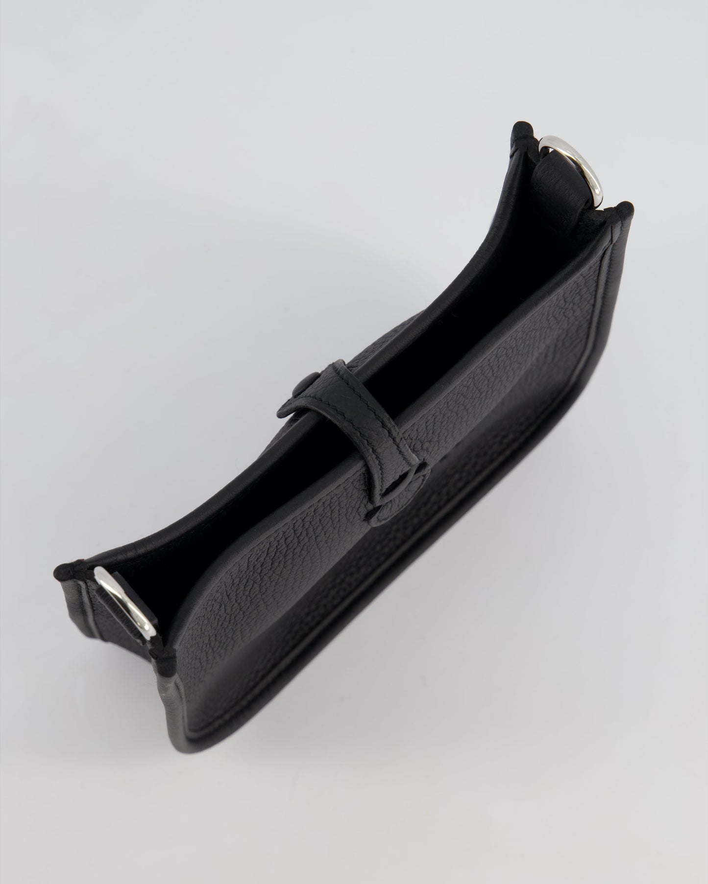 *HOT* Hermès Mini Evelyne 16 Bag in Noir Clemence Leather with Palladium Hardware