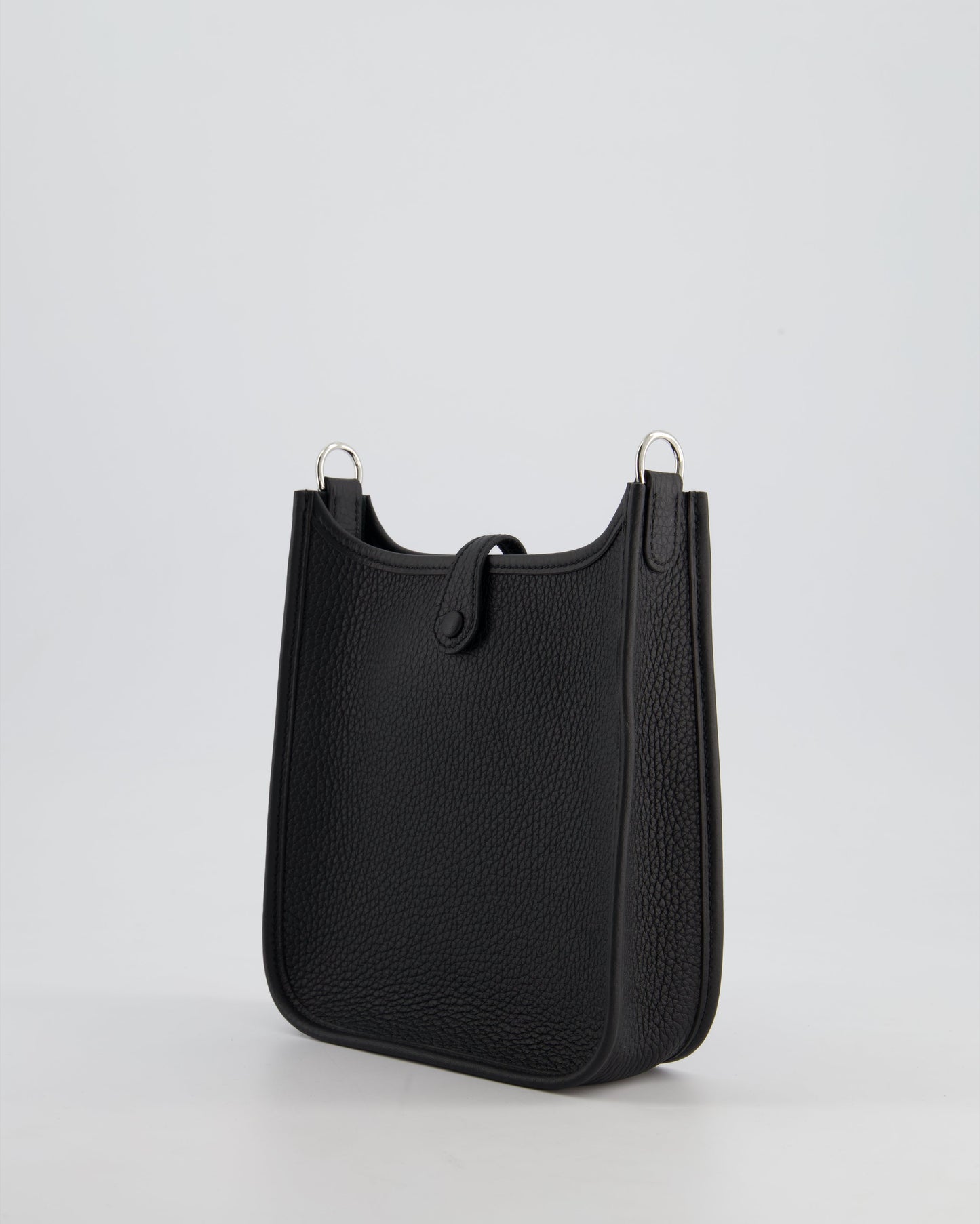 *HOT* Hermès Mini Evelyne 16 Bag in Noir Clemence Leather with Palladium Hardware