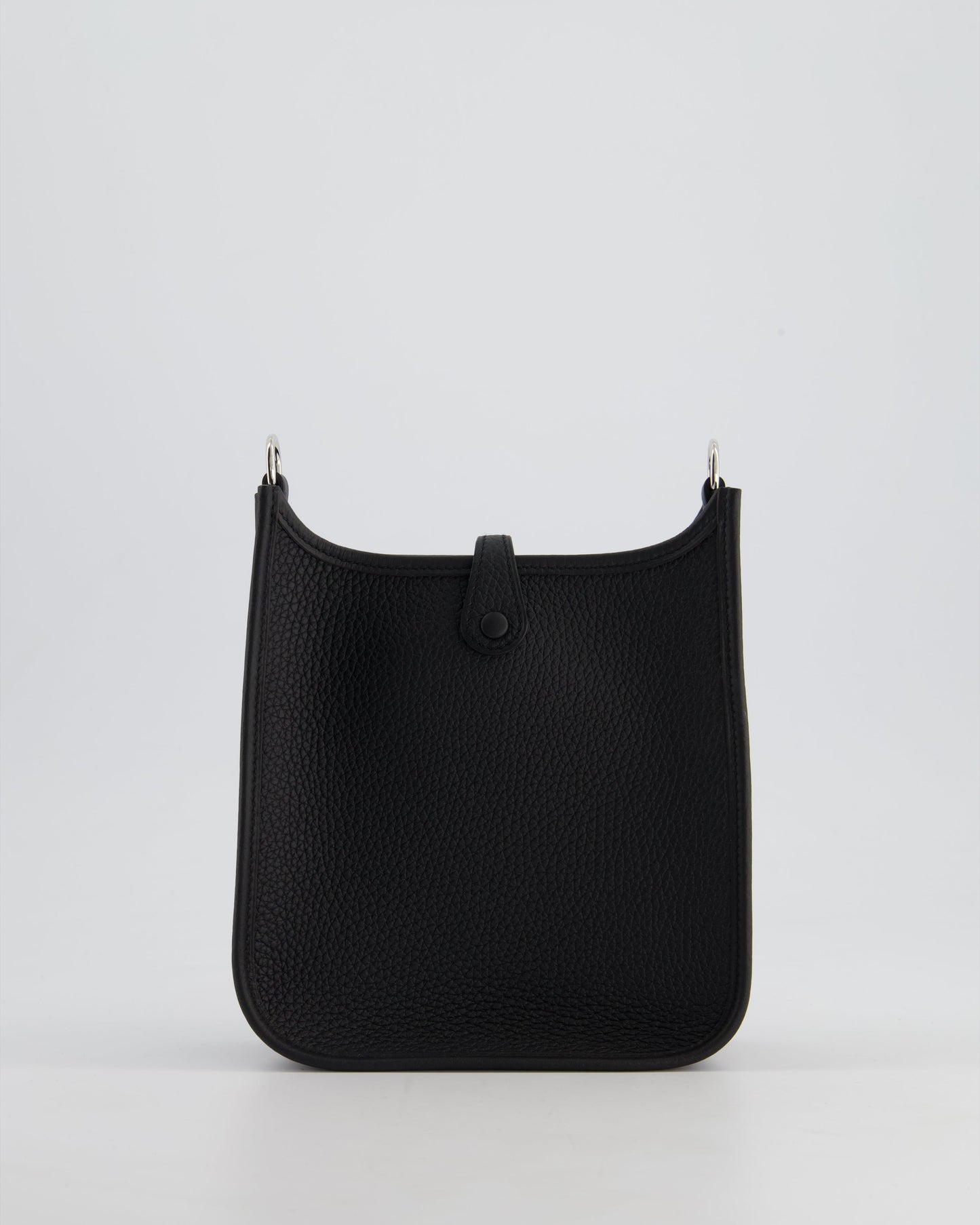 *HOT* Hermès Mini Evelyne 16 Bag in Noir Clemence Leather with Palladium Hardware