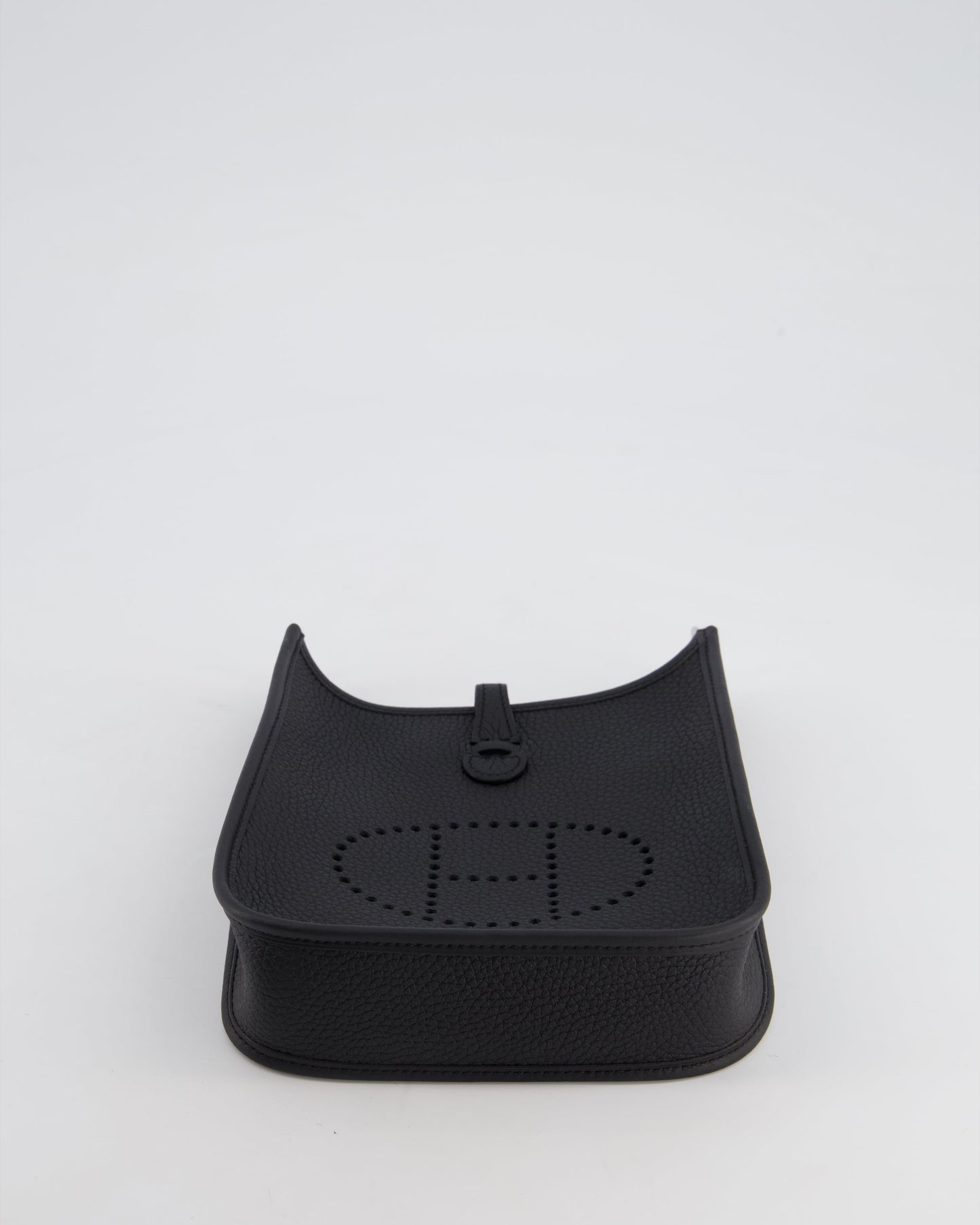 *HOT* Hermès Mini Evelyne 16 Bag in Noir Clemence Leather with Palladium Hardware