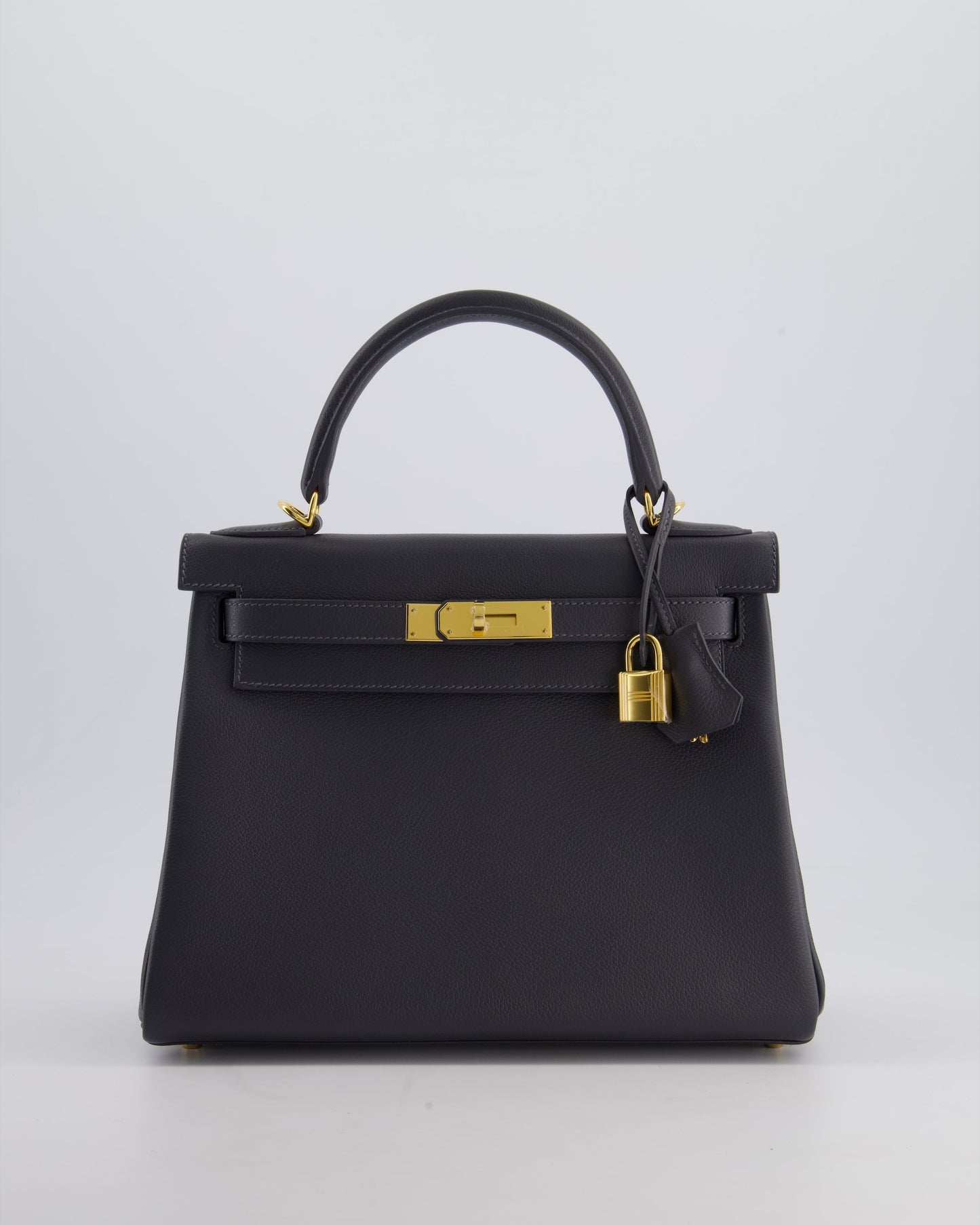 *RARE* Hermès Kelly 28cm Retourne Bag in Ardoise Evercolor Leather with Gold Hardware