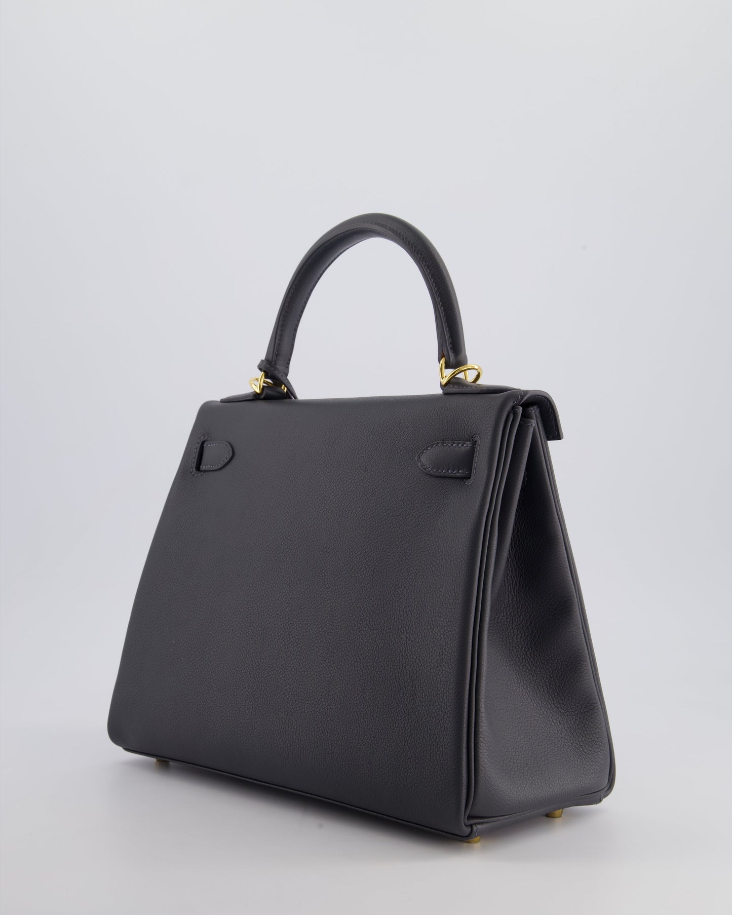 *RARE* Hermès Kelly 28cm Retourne Bag in Ardoise Evercolor Leather with Gold Hardware