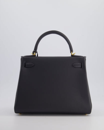 *RARE* Hermès Kelly 28cm Retourne Bag in Ardoise Evercolor Leather with Gold Hardware