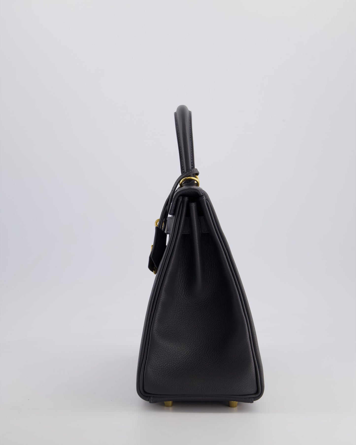 *RARE* Hermès Kelly 28cm Retourne Bag in Ardoise Evercolor Leather with Gold Hardware