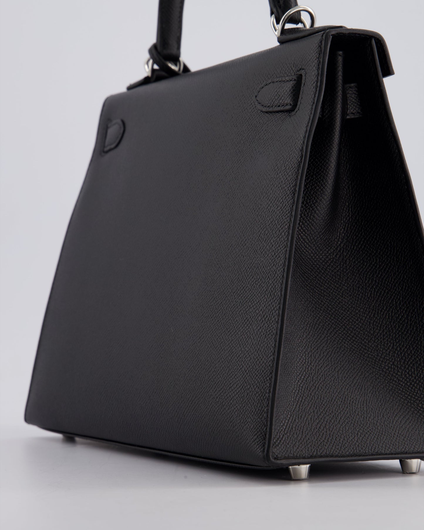 *HOT* Hermès Kelly Sellier 28cm Bag in Noir Epsom Leather with Palladium Hardware