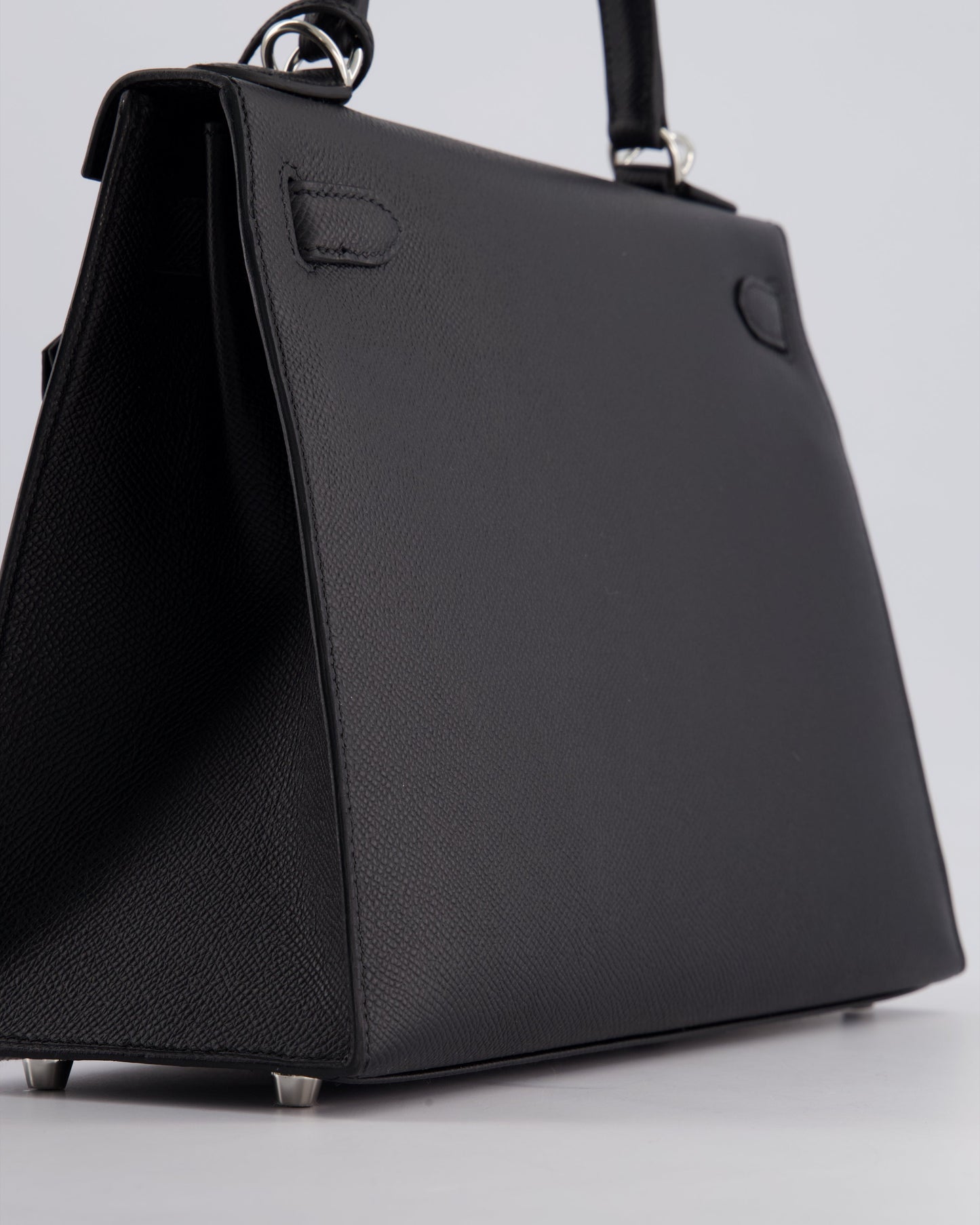 *HOT* Hermès Kelly Sellier 28cm Bag in Noir Epsom Leather with Palladium Hardware