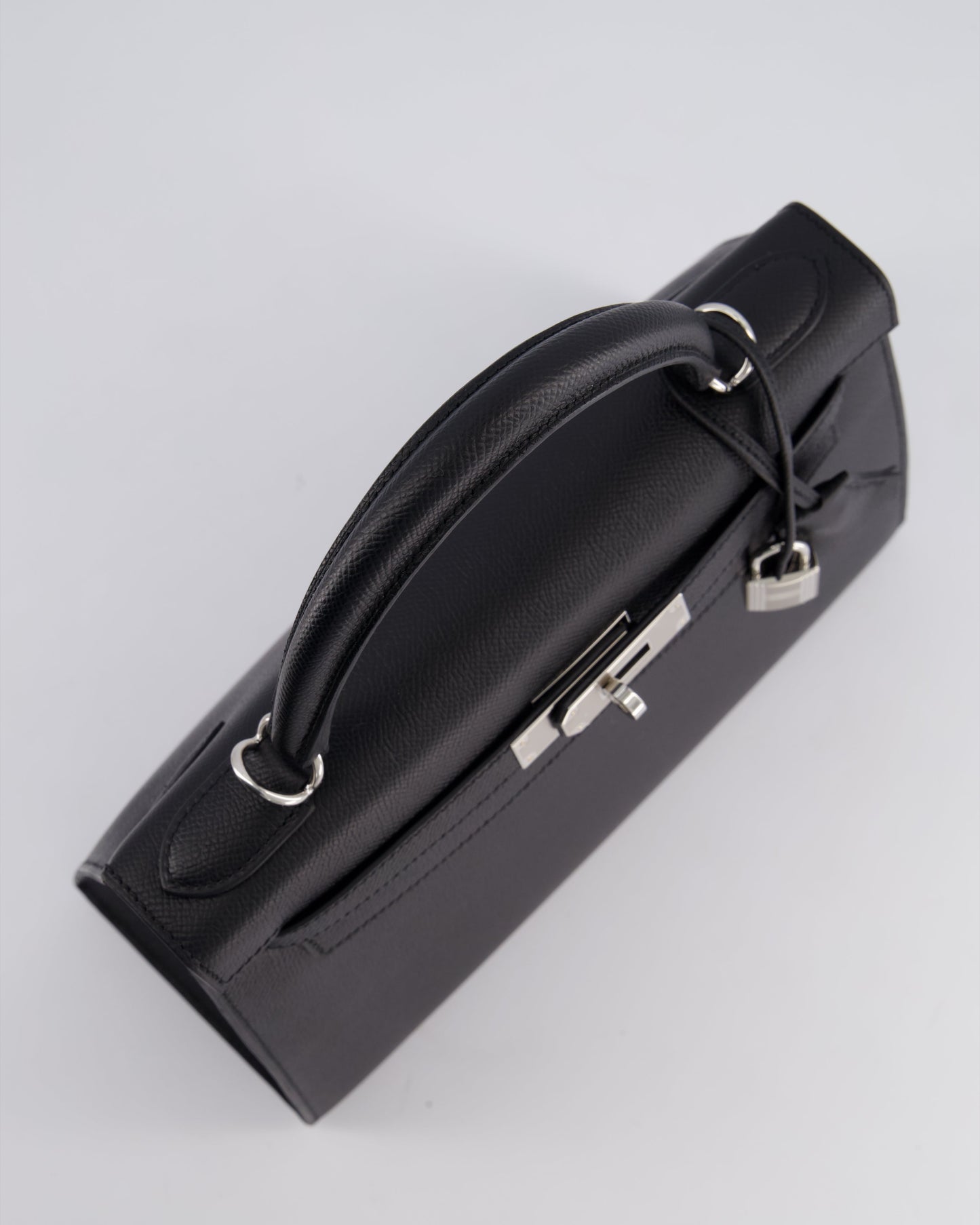 *HOT* Hermès Kelly Sellier 28cm Bag in Noir Epsom Leather with Palladium Hardware