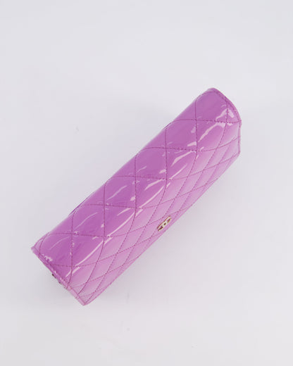 *HOT* Chanel Lilac Wallet on Chain Bag in Patent Leather with Champagne Gold Hardware