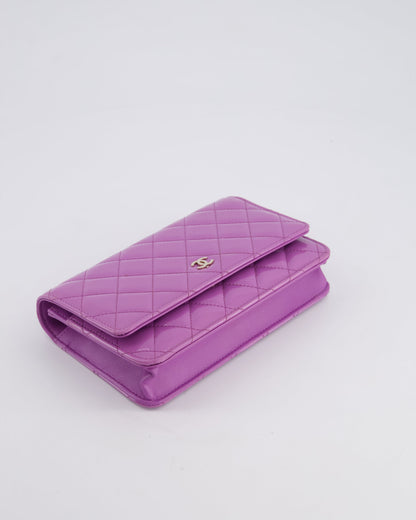 *HOT* Chanel Lilac Wallet on Chain Bag in Patent Leather with Champagne Gold Hardware