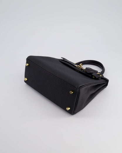 *RARE* Hermès Kelly Touch Retourne 25cm Bag in Noir Togo leather and Lizard with Permabrass Hardware