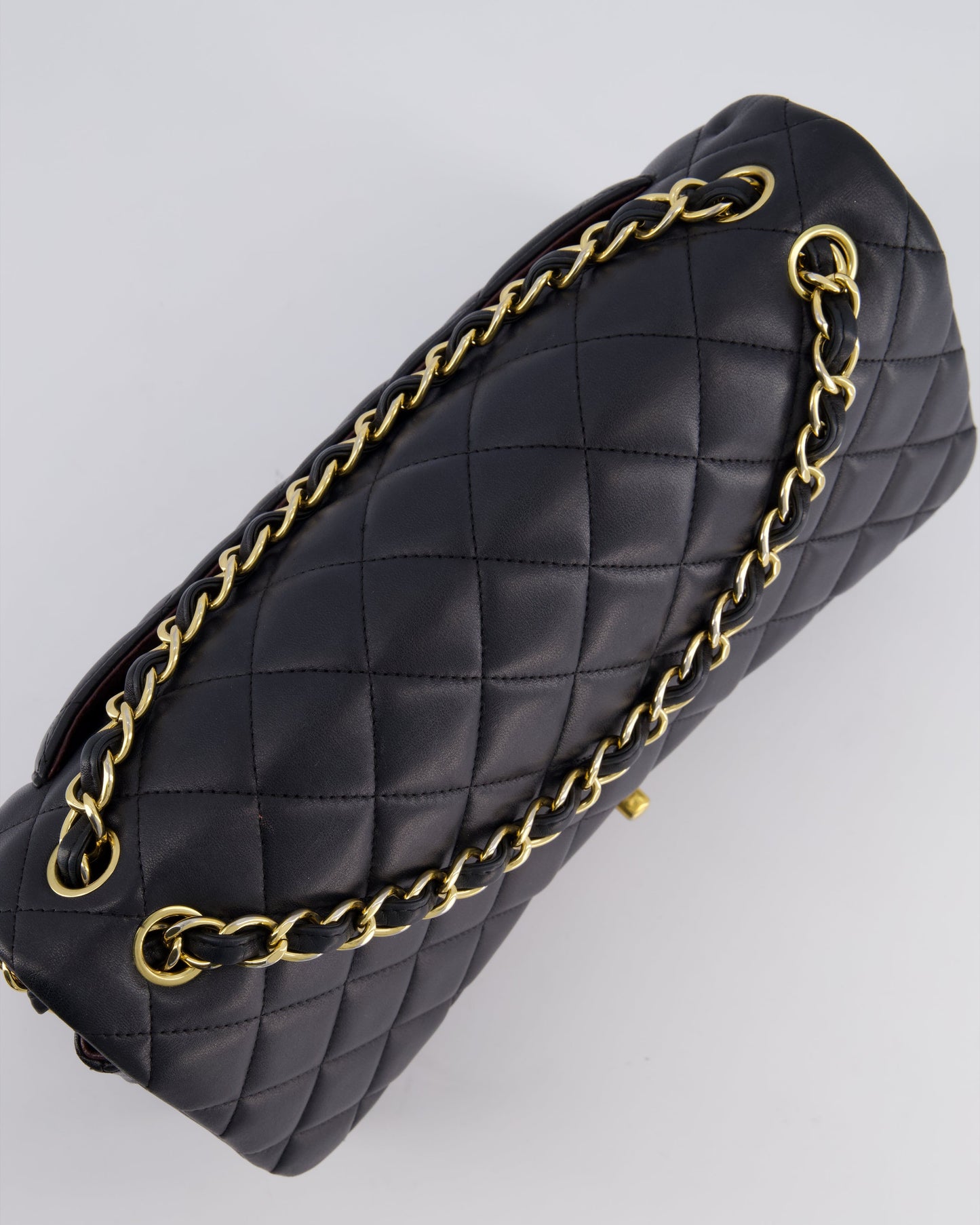 *FIRE PRICE* Chanel Black Jumbo Classic Double Flap Bag in Lambskin Leather with Gold Hardware