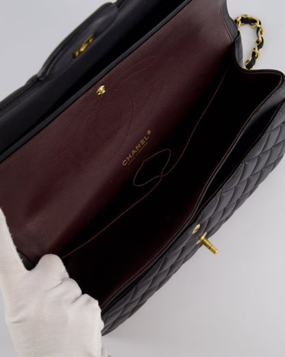 *FIRE PRICE* Chanel Black Jumbo Classic Double Flap Bag in Lambskin Leather with Gold Hardware