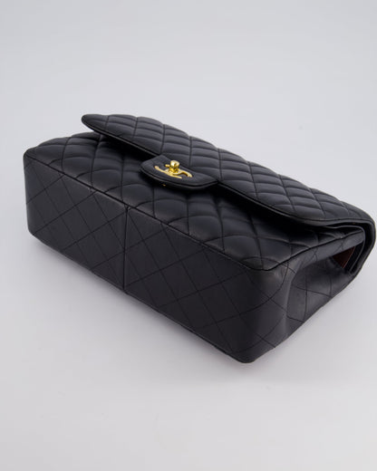 *FIRE PRICE* Chanel Black Jumbo Classic Double Flap Bag in Lambskin Leather with Gold Hardware
