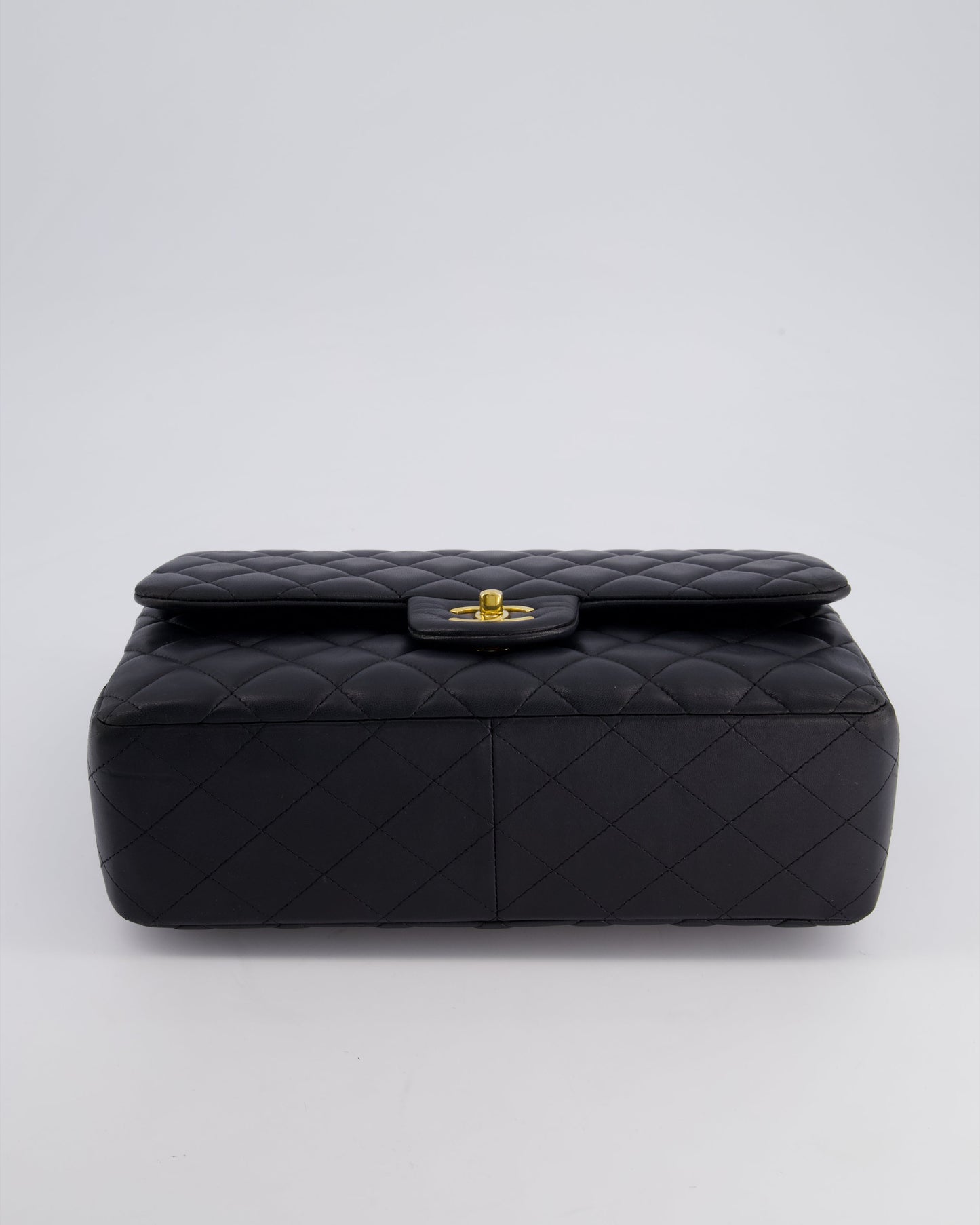 *FIRE PRICE* Chanel Black Jumbo Classic Double Flap Bag in Lambskin Leather with Gold Hardware