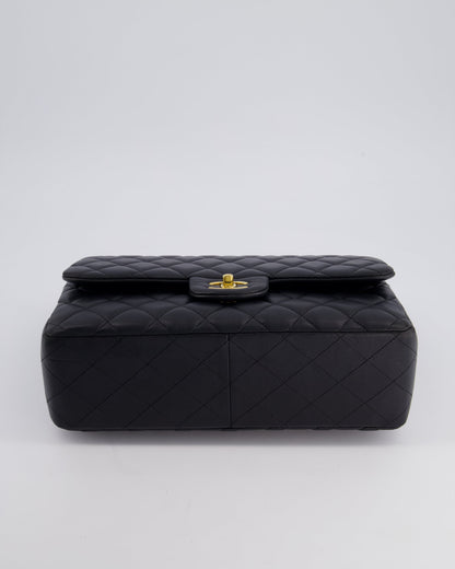 *FIRE PRICE* Chanel Black Jumbo Classic Double Flap Bag in Lambskin Leather with Gold Hardware