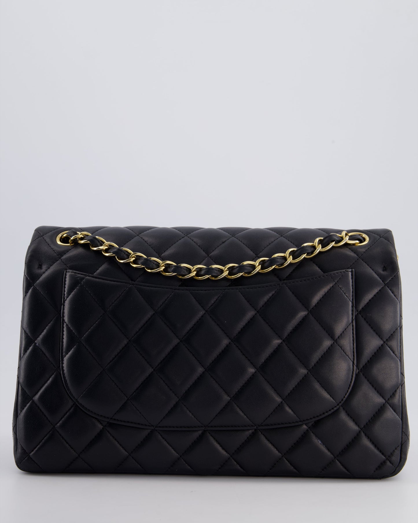 *FIRE PRICE* Chanel Black Jumbo Classic Double Flap Bag in Lambskin Leather with Gold Hardware