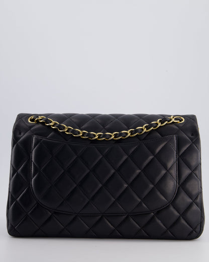 *FIRE PRICE* Chanel Black Jumbo Classic Double Flap Bag in Lambskin Leather with Gold Hardware