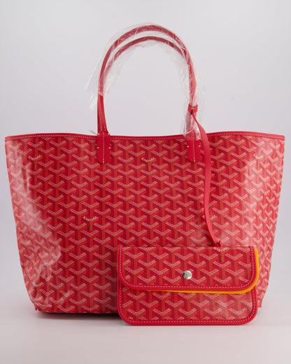 Goyard Fuchsia PM Saint Louis Reversible Bag in Goyardine Canvas with Floral Interior