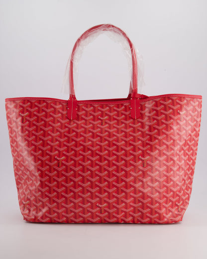Goyard Fuchsia PM Saint Louis Reversible Bag in Goyardine Canvas with Floral Interior