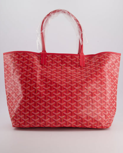 Goyard Fuchsia PM Saint Louis Reversible Bag in Goyardine Canvas with Floral Interior