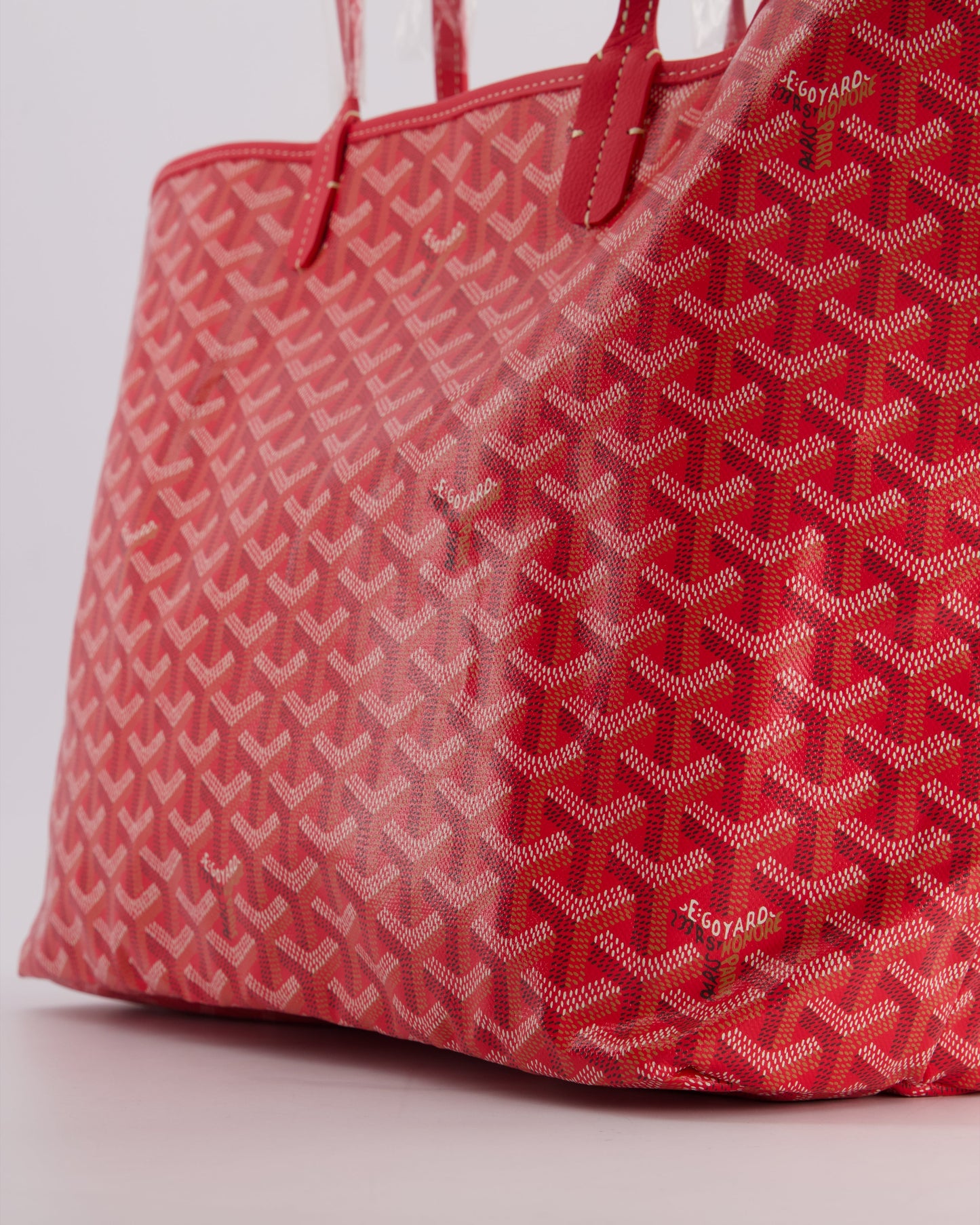 Goyard Fuchsia PM Saint Louis Reversible Bag in Goyardine Canvas with Floral Interior