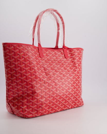 Goyard Fuchsia PM Saint Louis Reversible Bag in Goyardine Canvas with Floral Interior