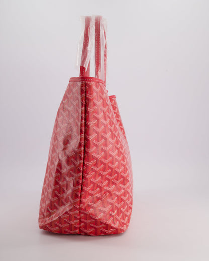 Goyard Fuchsia PM Saint Louis Reversible Bag in Goyardine Canvas with Floral Interior