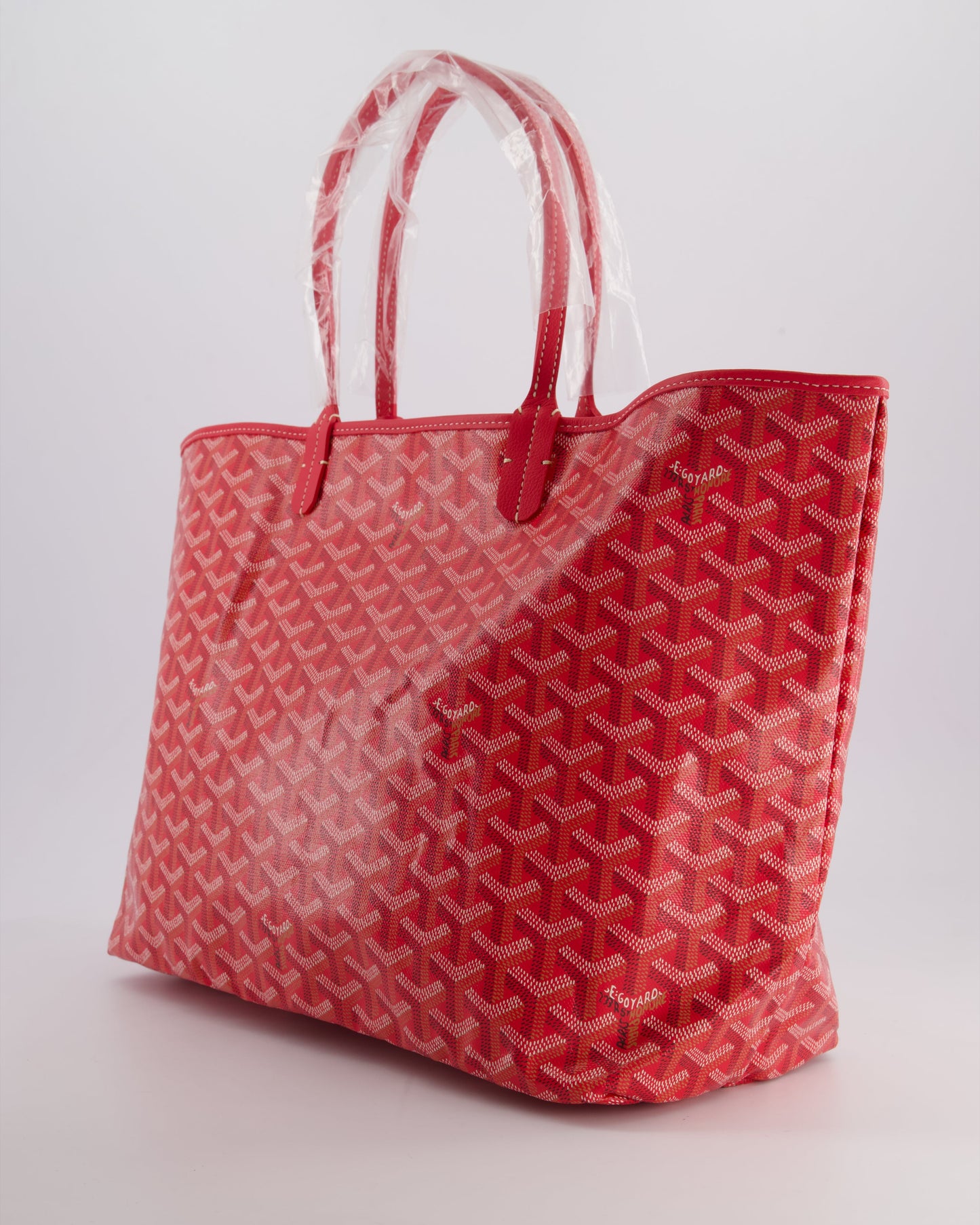 Goyard Fuchsia PM Saint Louis Reversible Bag in Goyardine Canvas with Floral Interior