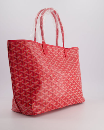 Goyard Fuchsia PM Saint Louis Reversible Bag in Goyardine Canvas with Floral Interior