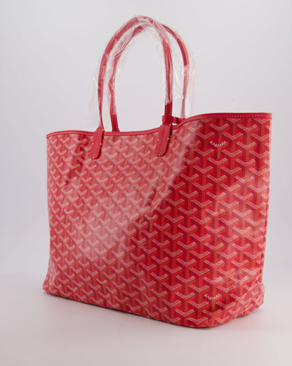 Goyard Fuchsia PM Saint Louis Reversible Bag in Goyardine Canvas with Floral Interior