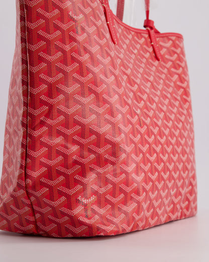 Goyard Fuchsia PM Saint Louis Reversible Bag in Goyardine Canvas with Floral Interior