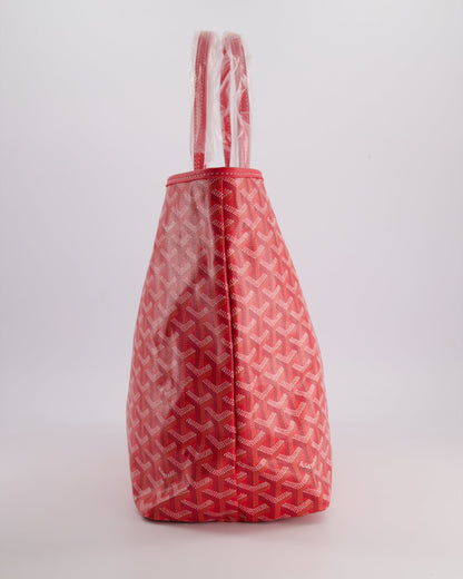 Goyard Fuchsia PM Saint Louis Reversible Bag in Goyardine Canvas with Floral Interior