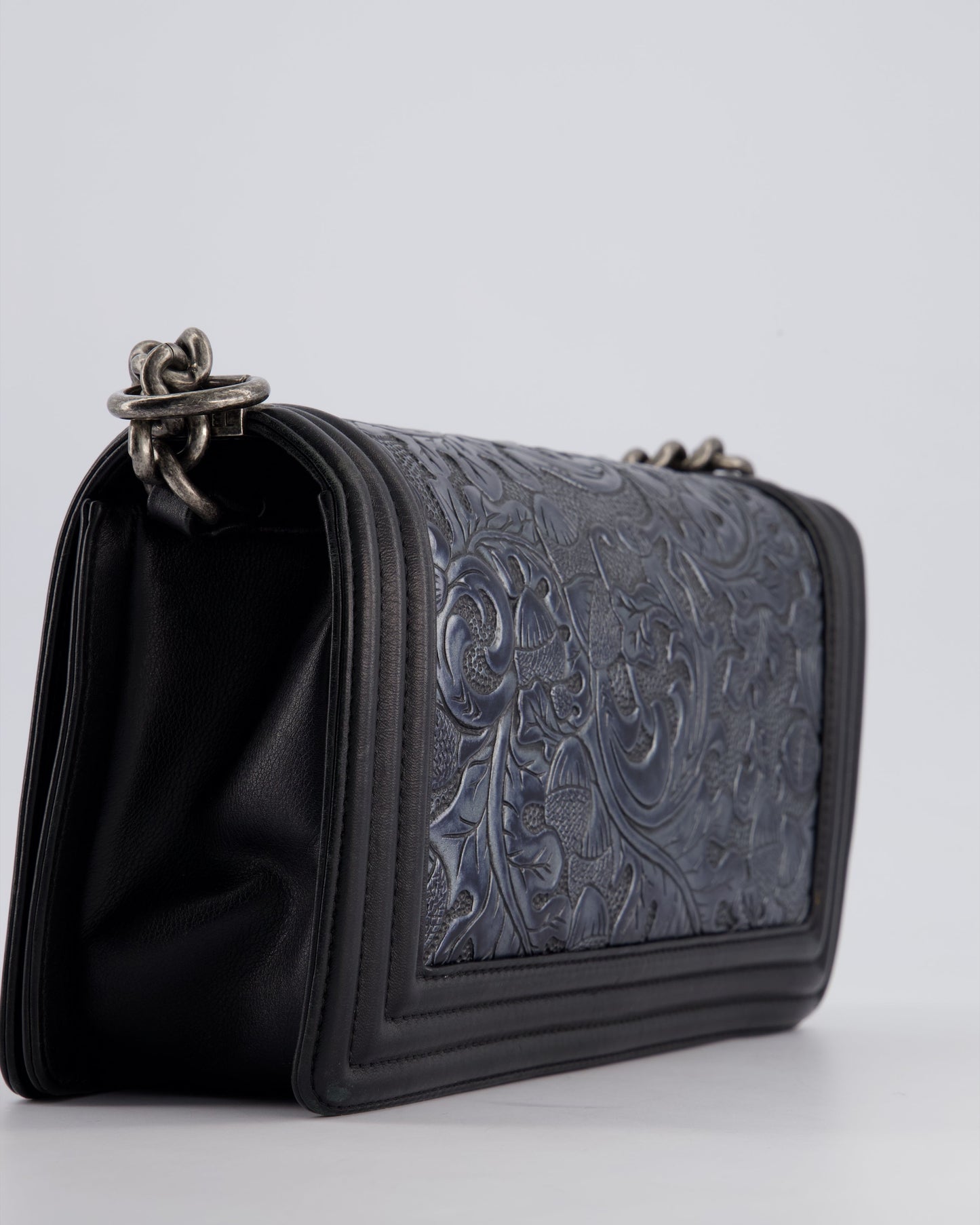 Chanel 2014 Paris/Dallas Cordoba Medium Lambskin Boy Bag with Ruthenium Hardware