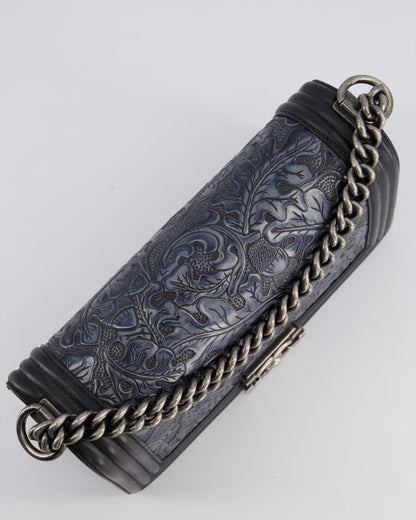 Chanel 2014 Paris/Dallas Cordoba Medium Lambskin Boy Bag with Ruthenium Hardware