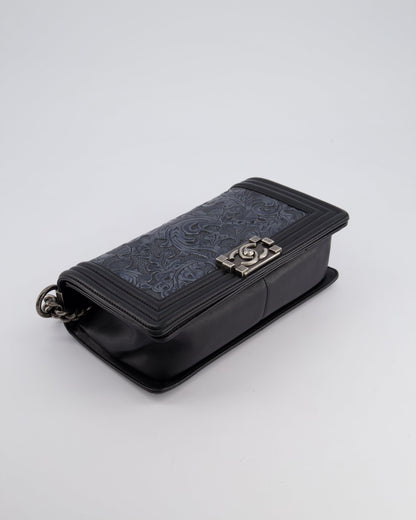 Chanel 2014 Paris/Dallas Cordoba Medium Lambskin Boy Bag with Ruthenium Hardware