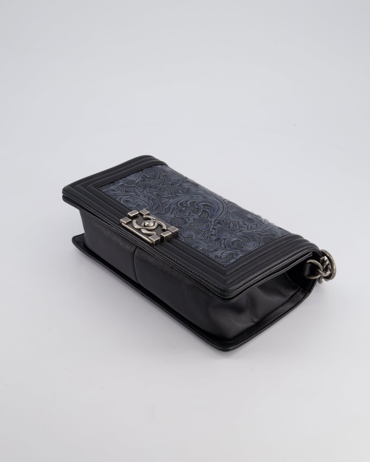 Chanel 2014 Paris/Dallas Cordoba Medium Lambskin Boy Bag with Ruthenium Hardware