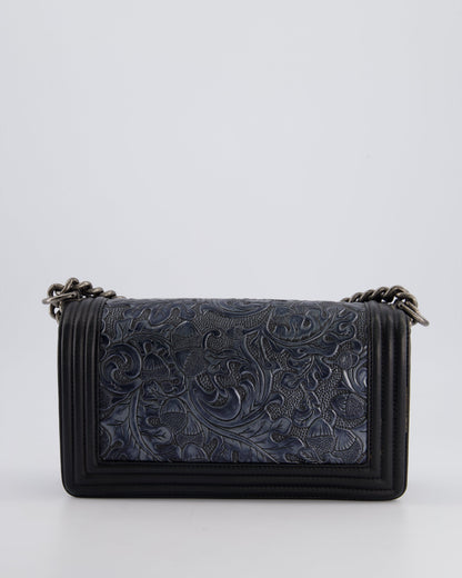 Chanel 2014 Paris/Dallas Cordoba Medium Lambskin Boy Bag with Ruthenium Hardware