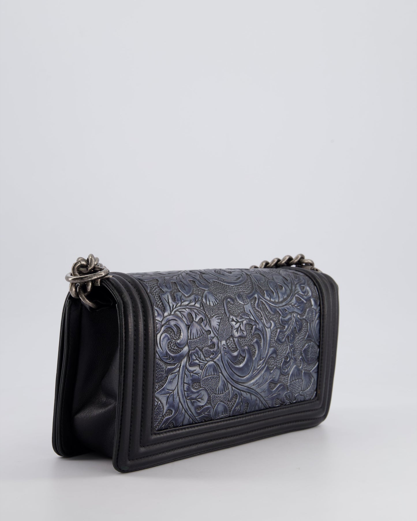 Chanel 2014 Paris/Dallas Cordoba Medium Lambskin Boy Bag with Ruthenium Hardware