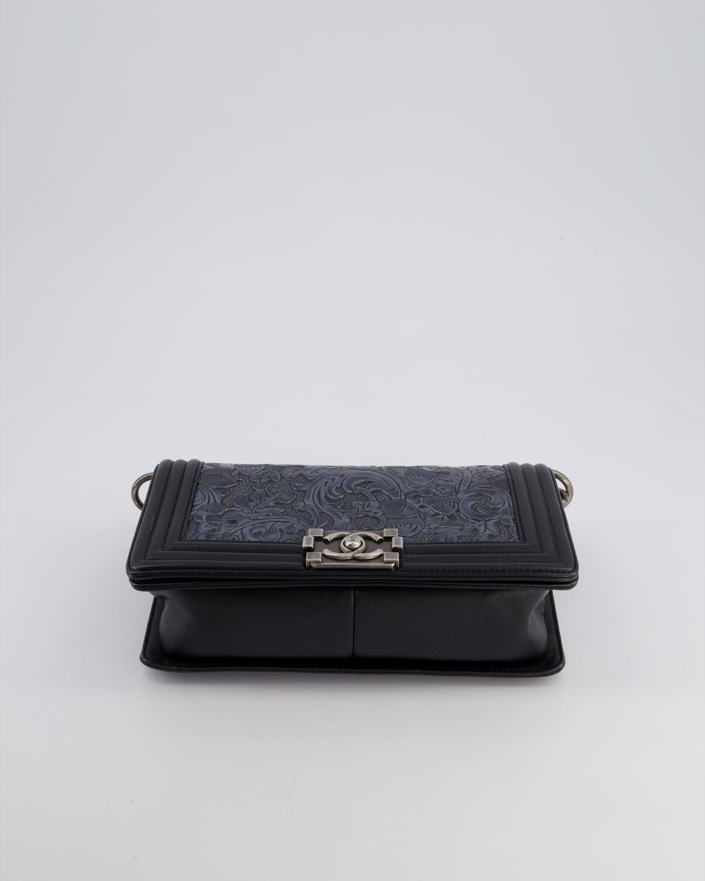 Chanel 2014 Paris/Dallas Cordoba Medium Lambskin Boy Bag with Ruthenium Hardware