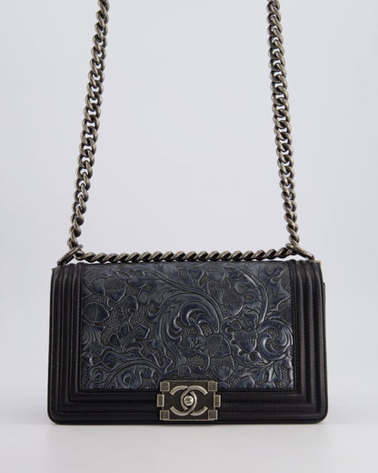 Chanel 2014 Paris/Dallas Cordoba Medium Lambskin Boy Bag with Ruthenium Hardware